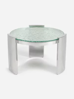 Bub Round Side Table Clear