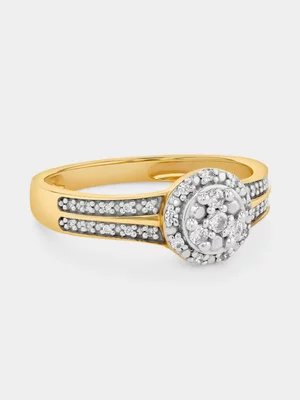 Yellow Gold Diamond Round Multi-Stone Ring  