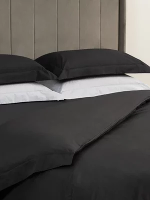Guest House The Cool Crisp Duvet Cover Set 200 Thread Count Anthracite