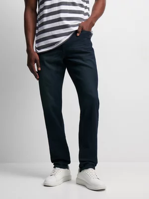 Exact Men's Dark Tea Stain Wash Staight Leg Jeans