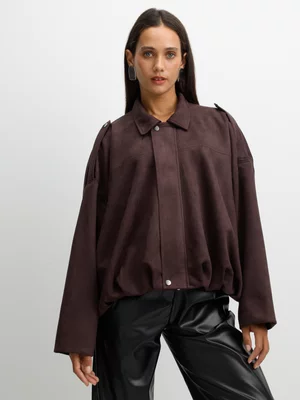 Jet Women’s Brown Suede Blouson Jacket