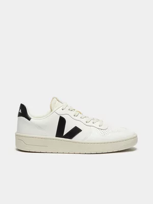 Men's Veja V-10 Prime White & Black Sneakers