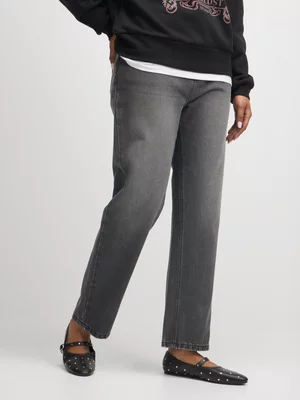 Exact Women's Charcoal Straight Leg Jeans