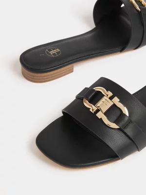 FF Hardware Flat Slip On Sandals