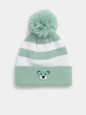 Jet Baby Harbour Grey Stripe Beanie