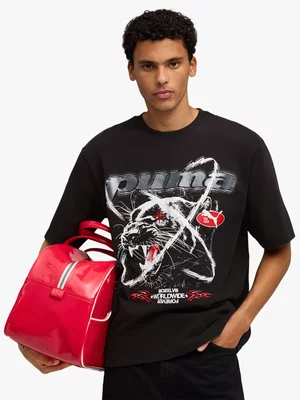 Puma Men's Tech-X Washed Boxy Black T-shirt