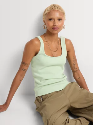 Square Scoop Neck Vest