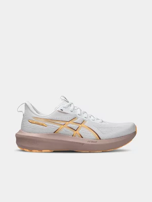 Asics Womens GT-1000 14 White/Rubble Red Running Shoes 