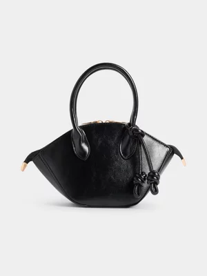 The FIX Women's Black Mini Trapese Bag