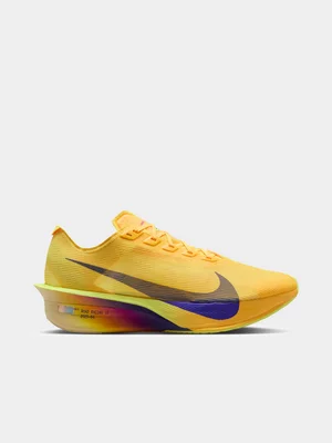 Nike Womens Vaporfly 4 Yellow/Indigo Running Shoes 