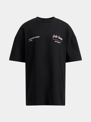Jet Older Boys Black Palm Tree Graphic T-shirt