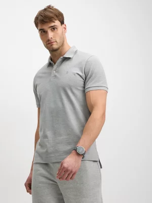 TS Mens Everyday Pique Grey Melange Golfer