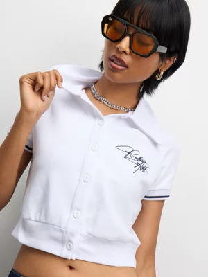 Redbat Women's Button Thru White Golfer