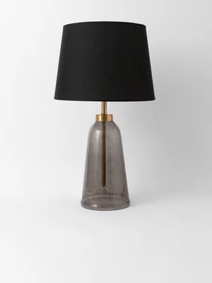 Black Elegant Glass Lamp Set