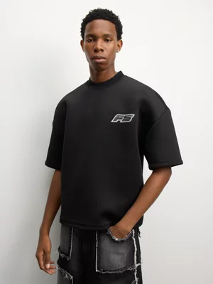 The FIX Men's Black Scuba Oversized Top
