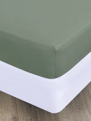 Volpes Cotton 200TC Sage Fitted Sheet
