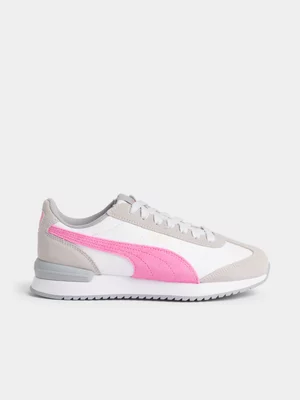 Puma Women's R78 Wind SMU White/Pink Sneaker