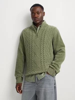 Markham Men's Regular Fit Chenille Cable Fatigue Knitwear