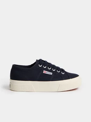 Superga Womens Classics Platform Navy Mid Sneakers 