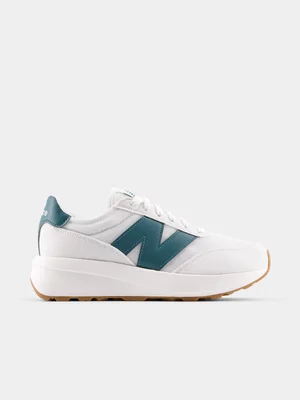 New Balance Junior 370 White/Green Sneaker