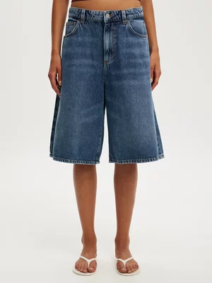 Women's Cotton On Blue Lyocell Wide Denim Jorts