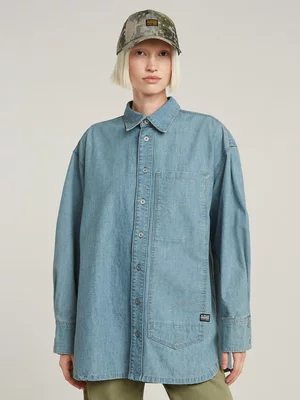 G-Star Women's Long Pocket Light Blue Maxi Shirt