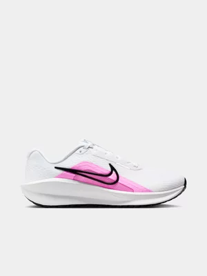 Nike Womens Downshifter 13 White/Pink Running Shoes 