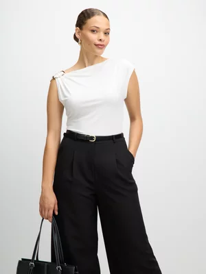 Jet Women's White Buckle Top