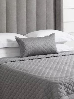 Guest House Diamond Lumbar Pillowcase 35x70 Silver