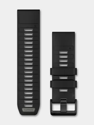 Garmin QuickFit 22 Black/Pebble Grey Silicone Watch Bands