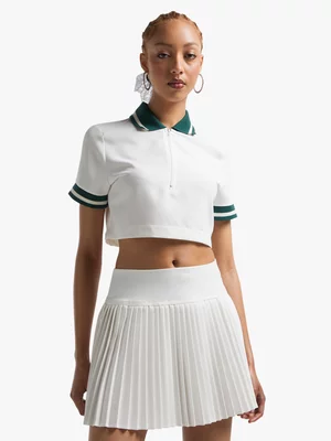 The FIX Women's White Pleated Mini Skirt