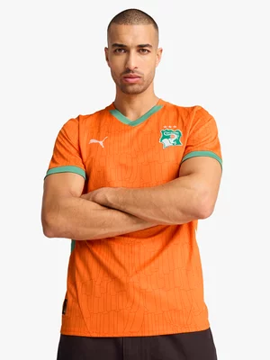 Puma Mens Ivory Coast Home 25 Orange Stadium Jersey
