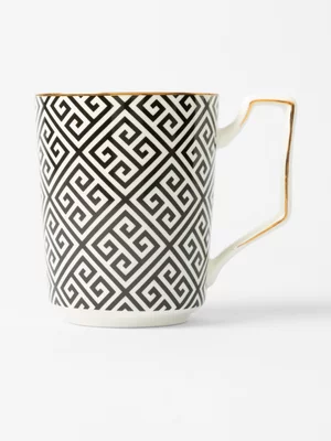 AH Apollo Gold Rimmed Mug Black