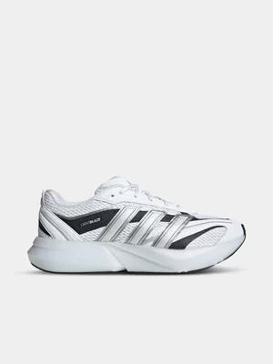 adidas Mens Lightblaze Glow White/Black Running Shoes 
