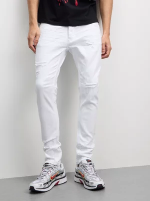 Redbat Men's White Super Skinny Jeans