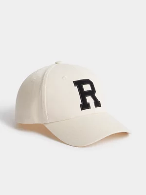 Relay Jeans Men's Letter Patch Ecru Cap