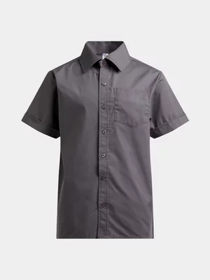 Jet Girls Grey Short Sleeve School Shirt