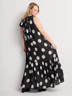 Polka Dot Halterneck Trapeze Sundress 