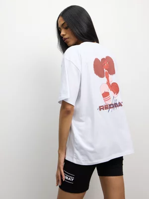 Redbat Women's Basketball Baddie Relaxed White T-Shirt