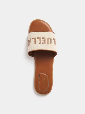 Luella Textured Flat Slip In Sandals