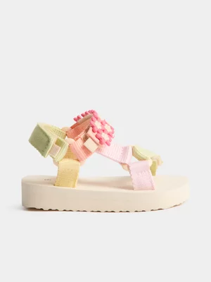 Jet Toddler Girls Multicolour Floral Trekker Sandal