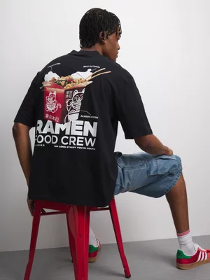 The FIX Men's Black 'Fat Cat' Graphic Top