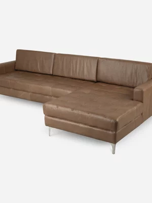 Harvard Leather Corner Couch RHF Codiac Taupe