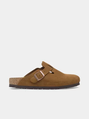 Birkenstock Men's Boston Suede Tan Clog