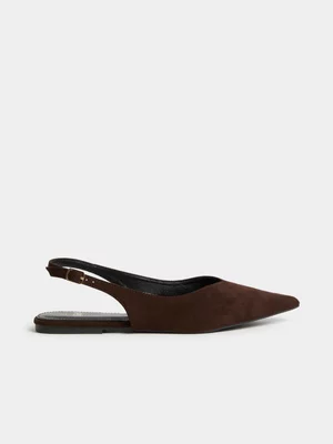 Jet Women's Chocolate Deep V Slingback Pump