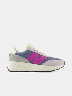 New Balance Junior 370 Grey/Purple Sneaker