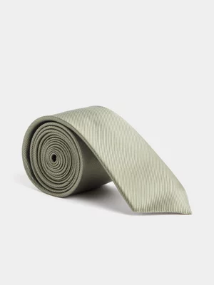 Markham Men's Plain Regular Olive Tie 