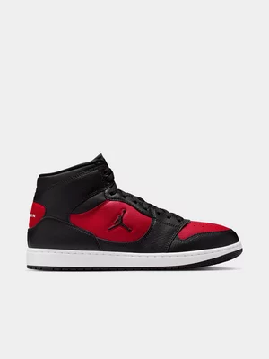 Jordan Men's Access Court Mid Black/Red Access Sneaker