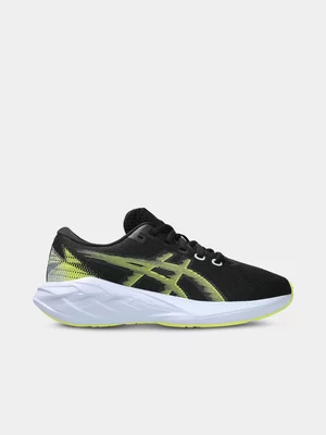 Asics Junior Grade-School Novablast 5 Black/Yellow Running Shoes 