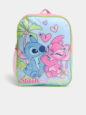 Jet Younger Girls Lilo And Stitch Blue Toddler Backpack